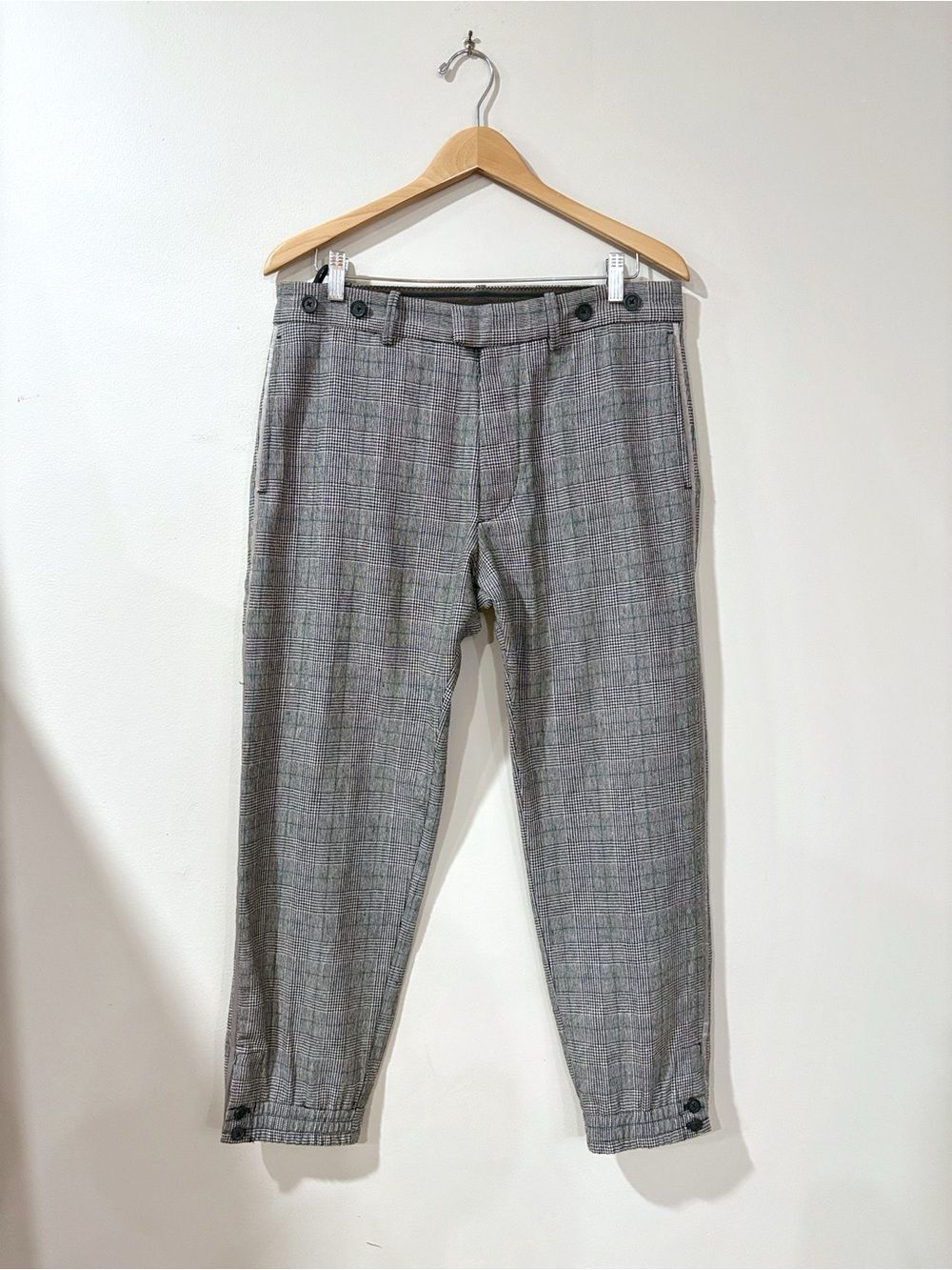 Diesel Equestrian Plaid Wool Blend Cropped Pants Men’s Sz 30 Academia Heritage